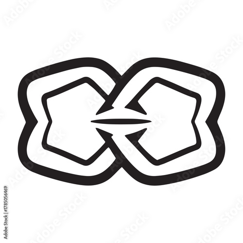 Intertwined Abstract Arrows Forming Infinity Symbol