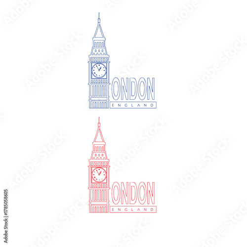 clock tower london england vector illustration t shirt design 