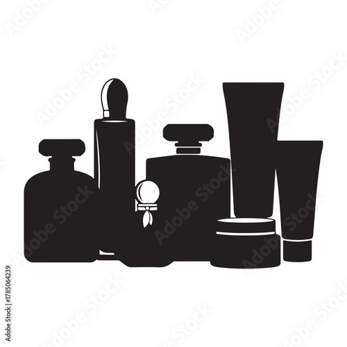perfume bottle silhouette vector icon