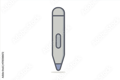 Simple digital thermometer icon with clear display screen