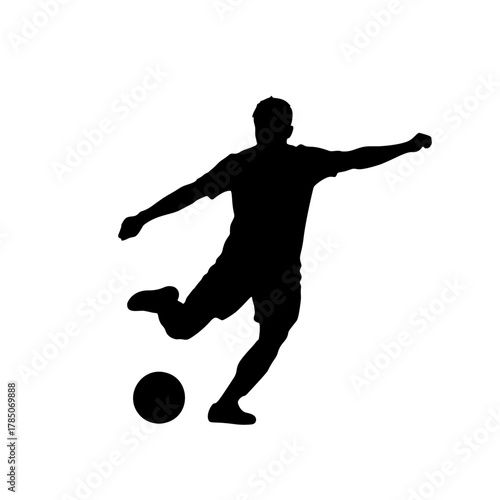 football player silhouette isolated on white background