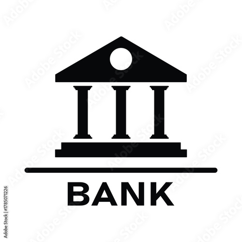 Bank icon. Vector graphic illustration. Suitable for website design, logo, app, template, and ui.