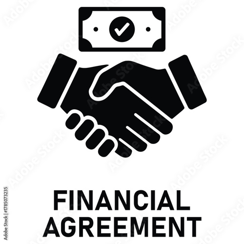 Finance solid glyph icon set. Concepts of loan, cash, saving, financial goal, profit, budget, mutual fund, earning money, revenue, investment, and economic growth. Vector pictogram collection.