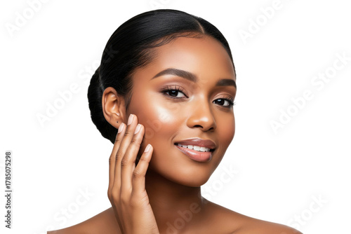 Beauty portrait of a beautiful woman with perfect glowing skin