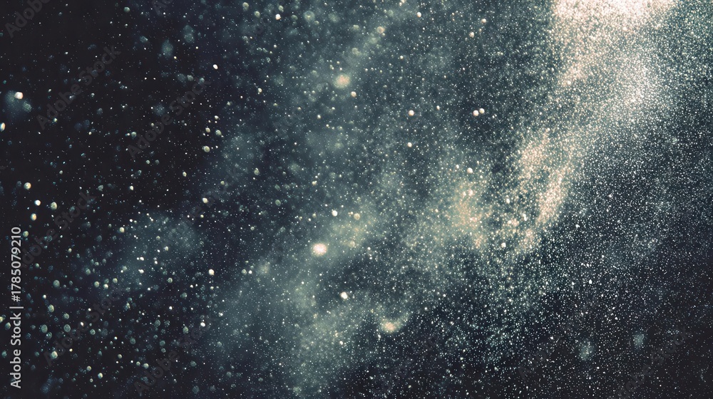 Obraz premium Abstract Glittering Dust Particles on Dark Background