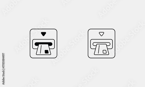 Atm Card Payment icon set vector stock illustration