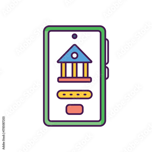 Mobile Banking vector icon