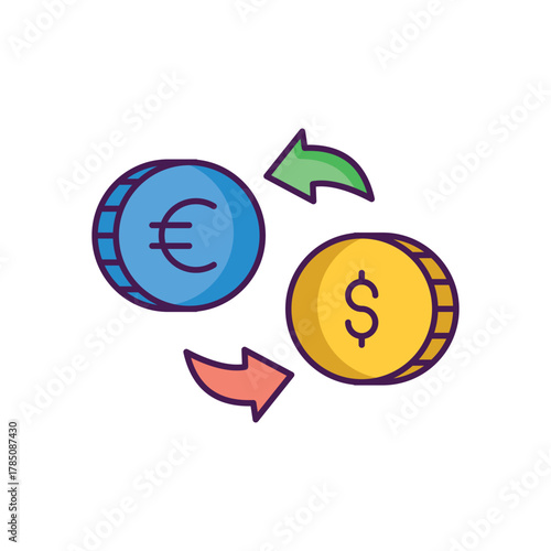 Currency Exchange vector icon