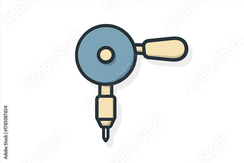 Simple hand drill tool icon with thick outline design