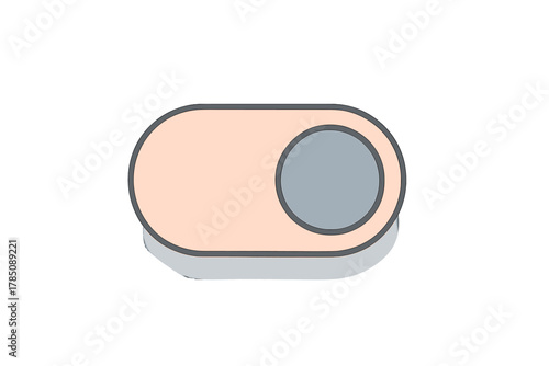 Minimalist toggle switch interface element shown in off position