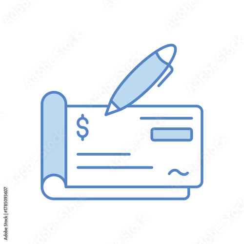 Bank Check vector icon