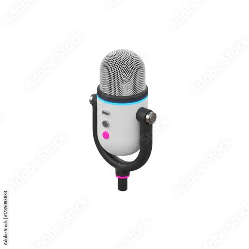 Sleek, contemporary USB condenser microphone for pristine audio capture, ideal for podcasters, streamers, gamers, and digital content creators seeking professional-grade sound equipment