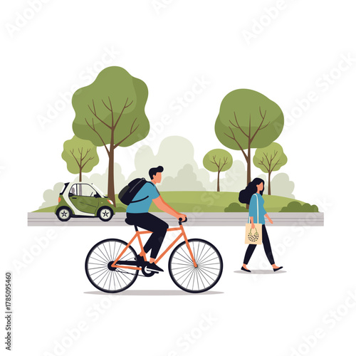 Children on bicycles cycling for fun in the park during summer activity