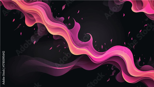 Colorful abstract floral swirl background design vector illustration