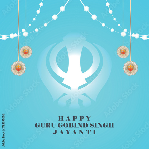 Guru gobind singh jayanti celebration background