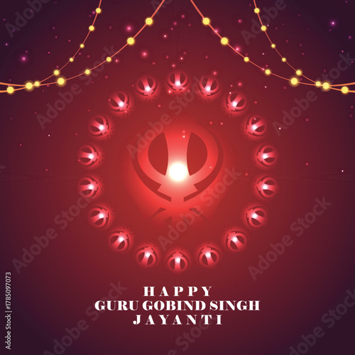 Guru gobind singh jayanti celebration background