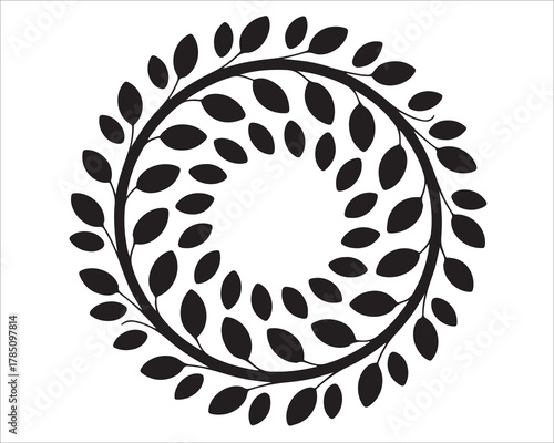 Decorative botanical circle design symbolizing growth and harmony