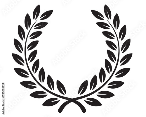 Papier peint Laurel wreath vector symbol of victory and excellence isolated on white