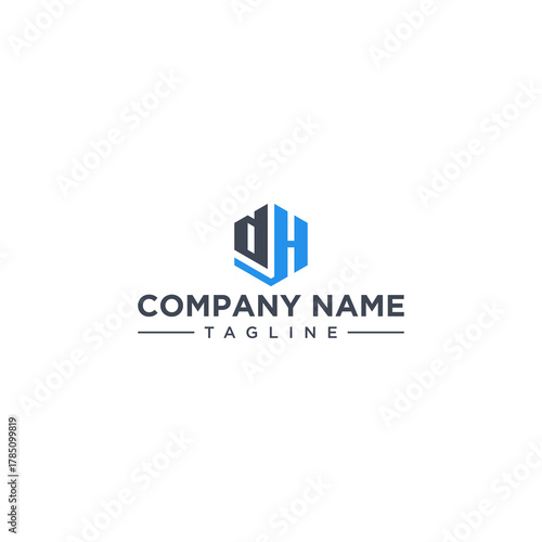 DH Hexagon Logo Design Inspirations