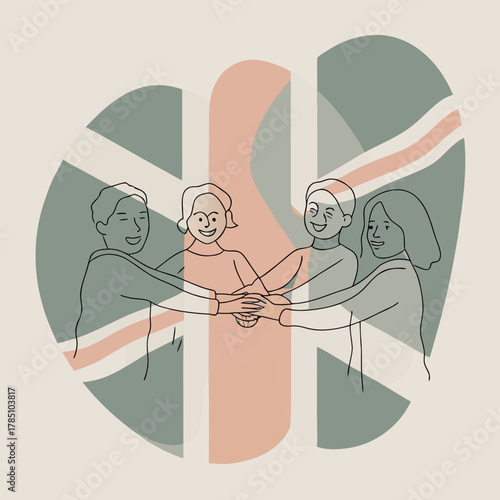 International day for tolerance illustration with diverse people symbolizing unity and understanding
