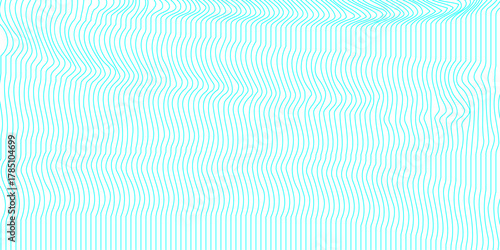 Abstract repeating wavy lines in cyan colors on smooth curve disserted groovy wrinkle line seamless pattern vector white background, minimal illustration design line art geometric isolated design.