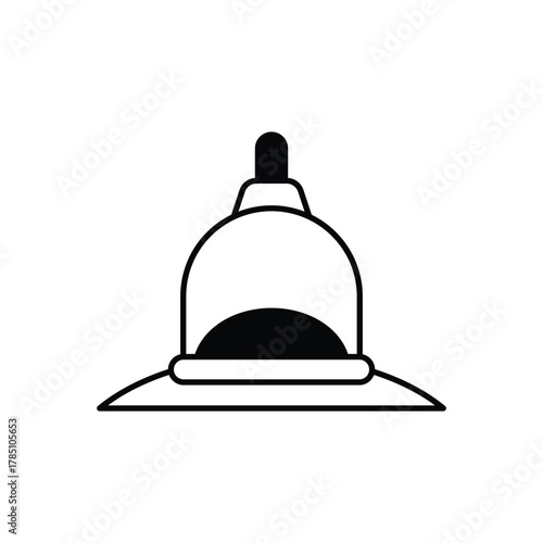 Cupping outline icon vector stock illustration