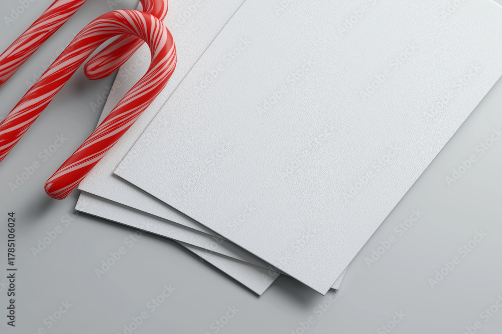 Fototapeta premium Business Proposal Pages with Candy Cane Accent
