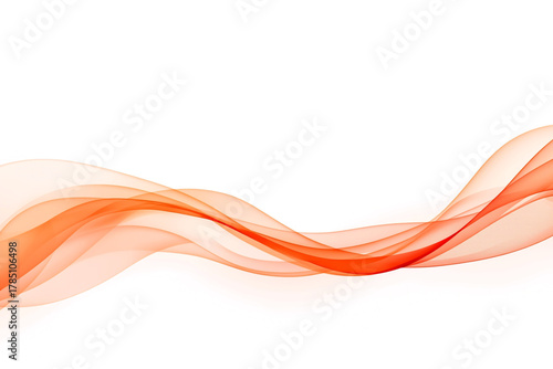 Abstract Orange Red Flowing Wave Smoke Vector Graphic PNG