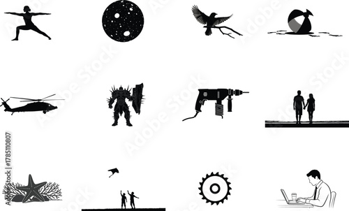 Diverse Silhouettes Collection yoga warrior