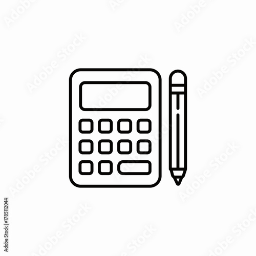 calculation tools planning icon sign vector