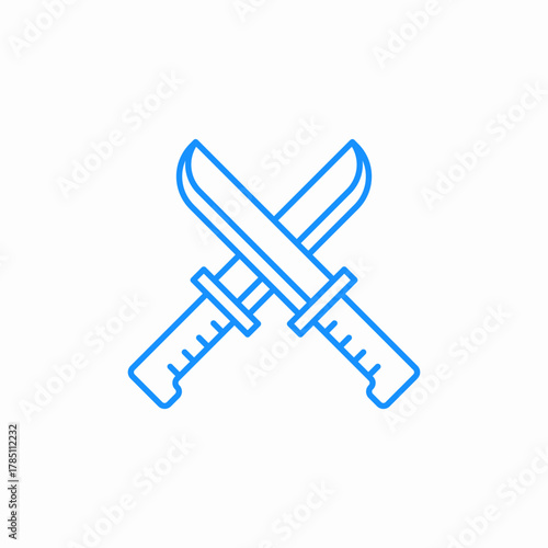cross knives icon sign vector