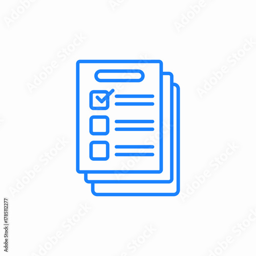 documents and checked checkbox icon sign vector