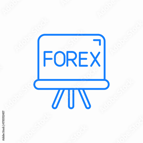 forex trading currency blue icon sign vector