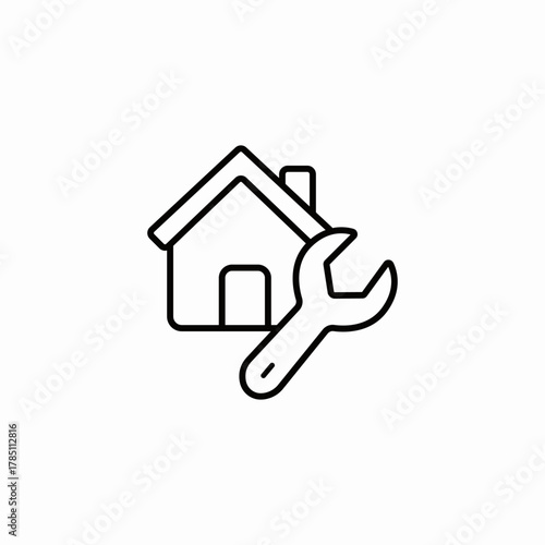 house repair tool icon sign vector