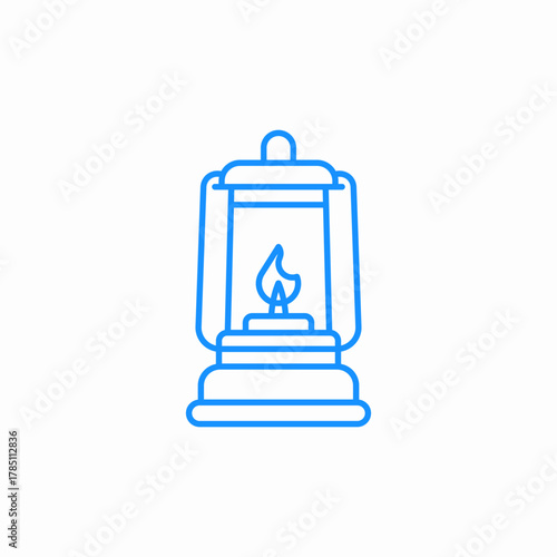 kerosine lamp icon sign vector