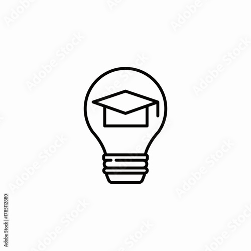 lightbulb education idea icon sign vector