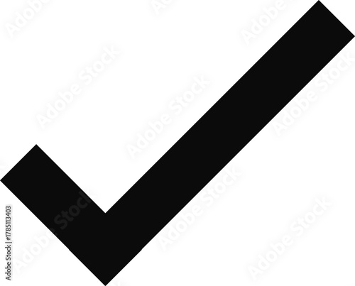 Black check mark, indicating approval or success
