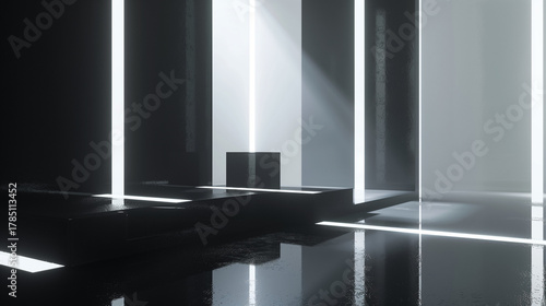 Minimal cubes and planes glossy textures