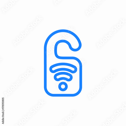 wifi lock icon sign vector