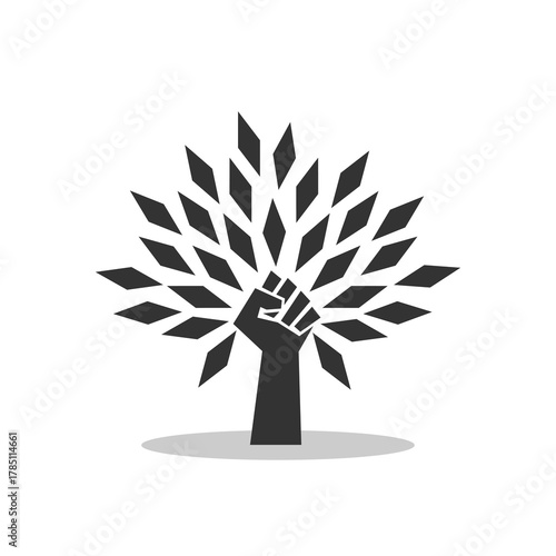Eco Protest Tree logo with shadow