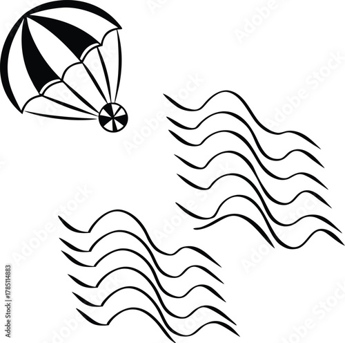 Vector illustration design of a black spider, web, and abstract nature pattern background drawing