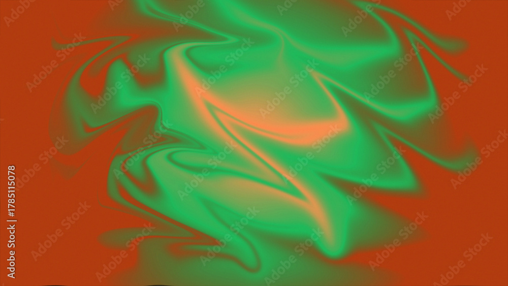 Fototapeta premium Vibrant Abstract Background with Swirling Green and Orange Color Gradients