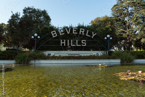 Famous site, the Beverly Hills sign in Los Angeles, California