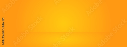 Yellow background abstract with Gradient in empty room studio, Yellow background studio with shine use for product shooting, Yellow empty room studio gradient used for background.