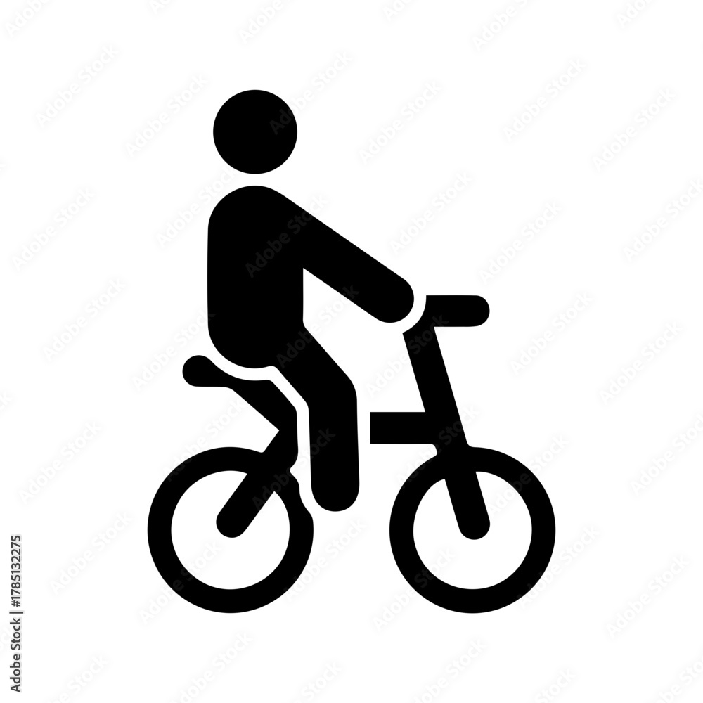 Obraz premium Person Riding a Bicycle Icon