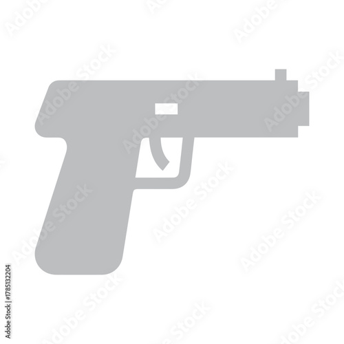 Pistol gun silhouette icon