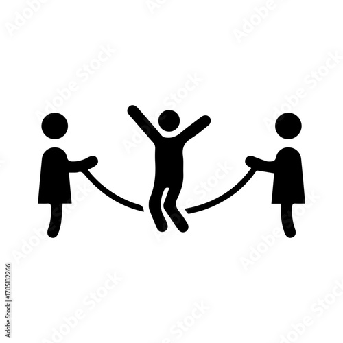 Children jumping rope