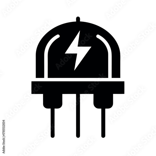 Diode Silhouette Vector Icon