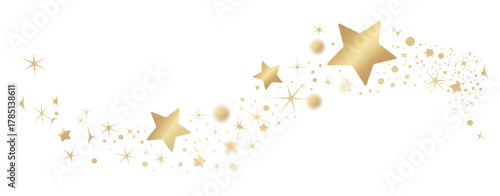 Christmas Star Shower: Captivating 3D Illustration of Falling Stars for the Holidays
