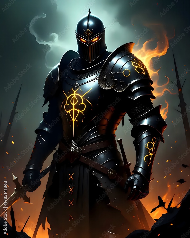 Naklejka premium knight in armour